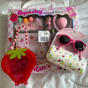 Girls Strawberry Bundle:Purse, Glasses, Journal and Pen Set